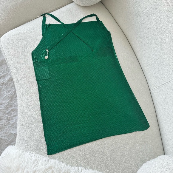 FANNIE SCHIAVONI Hailey Dress in Green size small - Picture 12 of 15